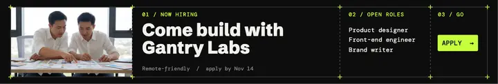 Gantry Labs hiring cover template