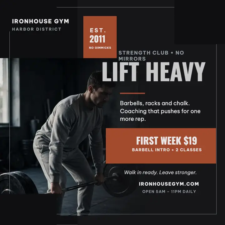 Ironhouse strength gym post: strength gym post template