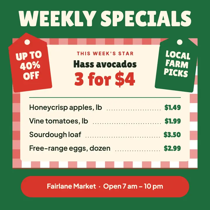 Grocery weekly specials post template