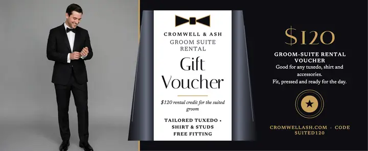 Cromwell and Ash tuxedo rental voucher template