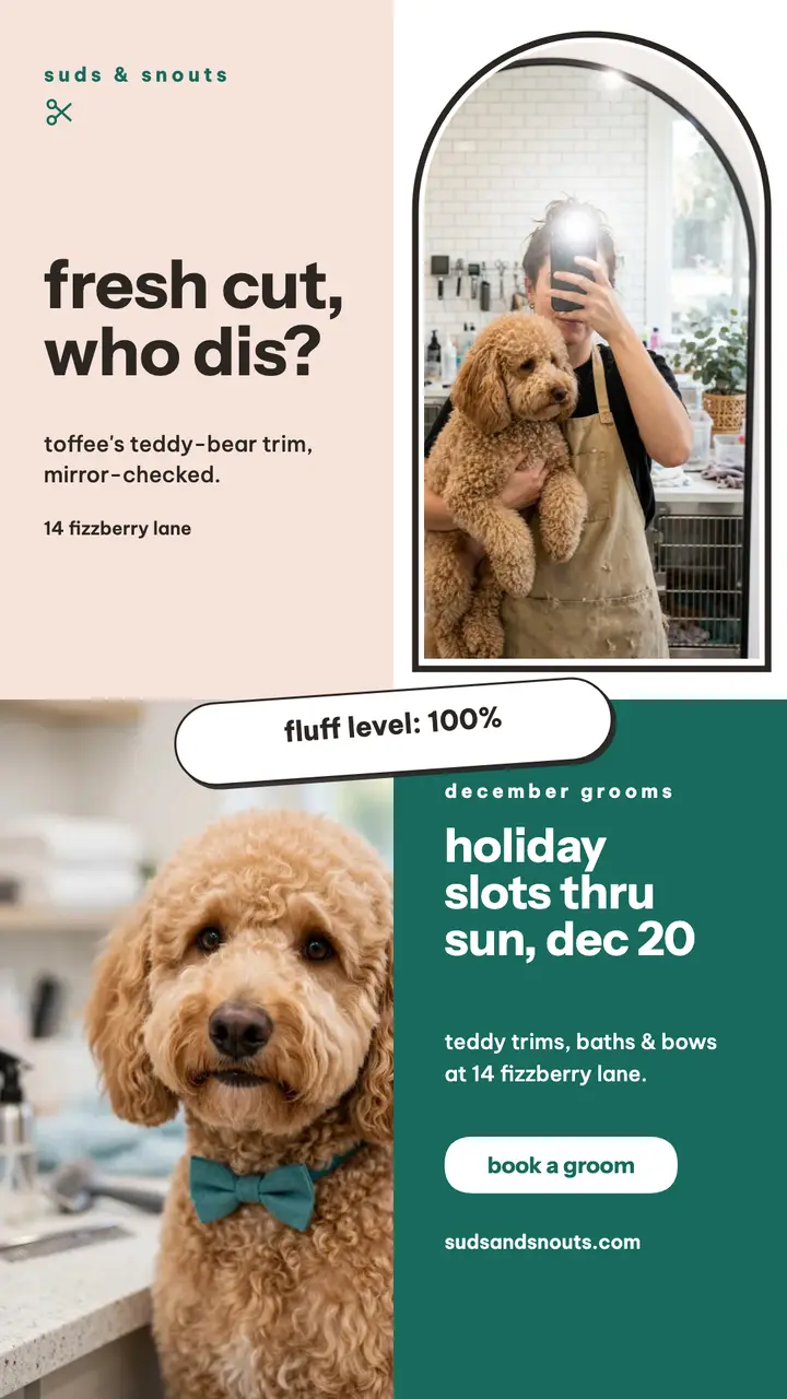 Suds and Snouts doodle mirror story template