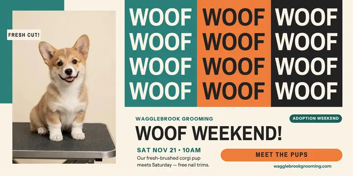 Wagglebrook woof grid adoption post template