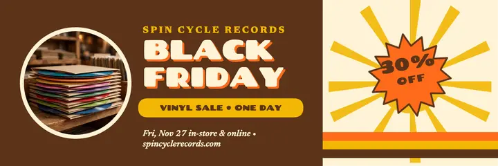 Spin Cycle Black Friday vinyl header template