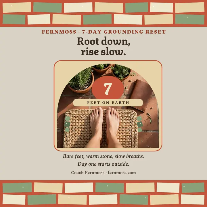 Fernmoss morning grounding ritual mosaic post template