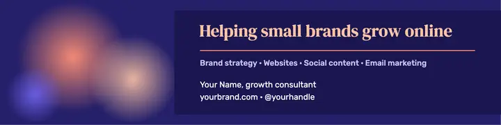 Grow online LinkedIn banner template