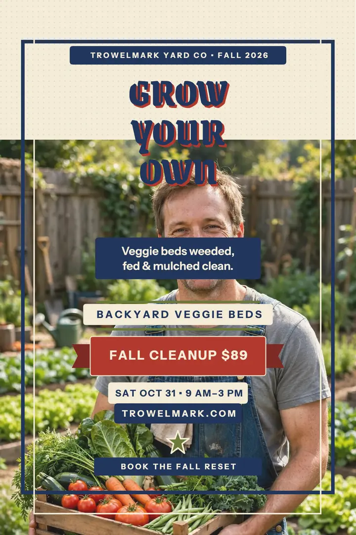 Trowelmark fall cleanup poster template