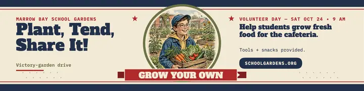 Grow Your Own school garden banner template