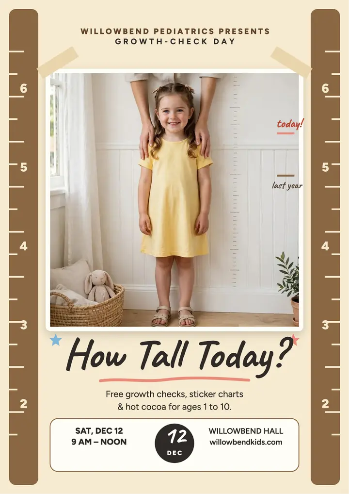 Willowbend growth check day flyer template