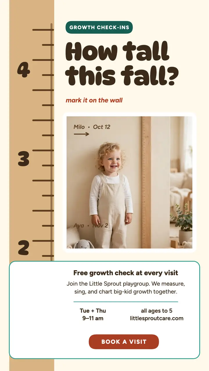 Little Sprout growth check story template