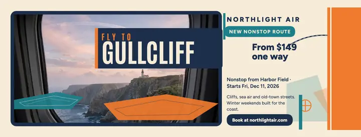 Northlight Air Gullcliff route launch cover template