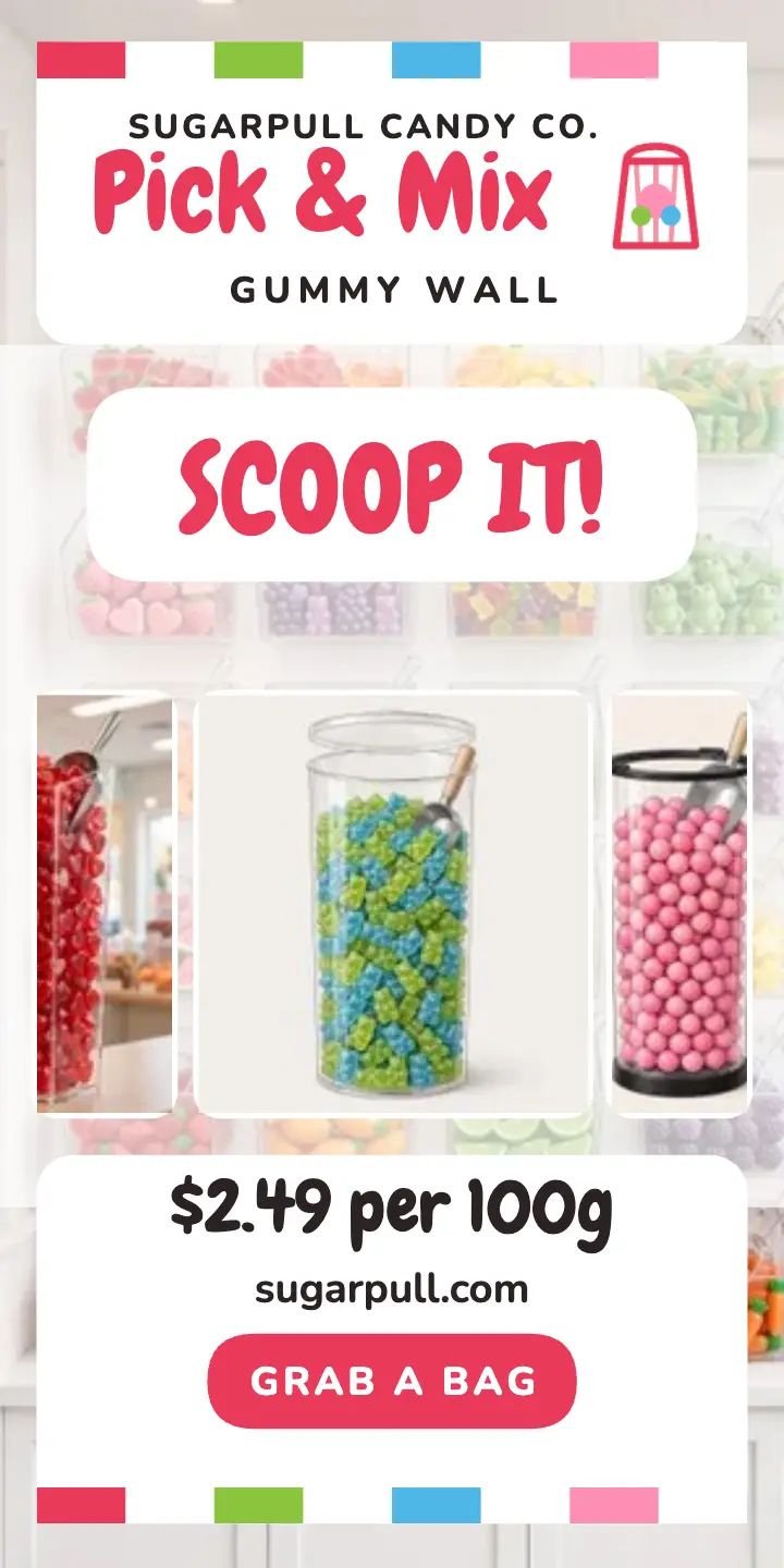 Sugarpull mix-your-own gummies ad template