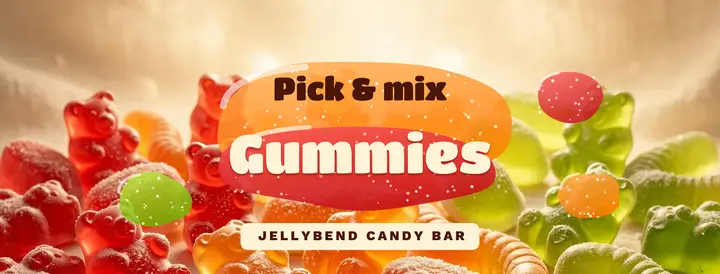Jellybend Candy Bar gummy pick-and-mix cover template