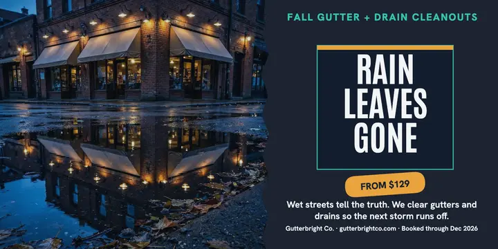 Gutterbright rain puddle cleanout post: gutter cleaning post template