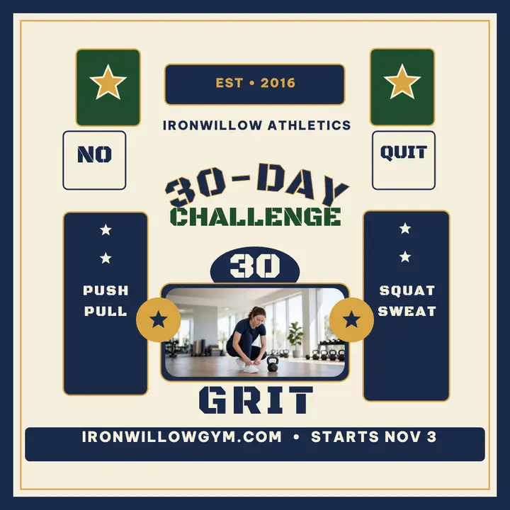 Ironwillow 30-day challenge varsity post template