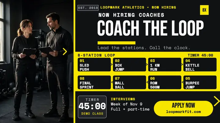 Loopmark coach hiring race thumbnail template