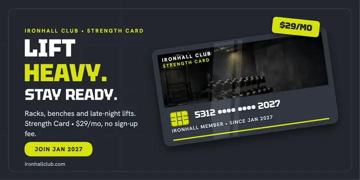 Ironhall Club strength card render template