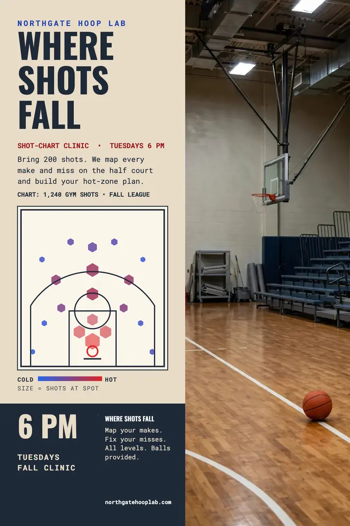 Northgate shot chart clinic poster template