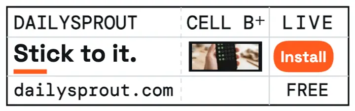 Dailysprout habit app grid banner template