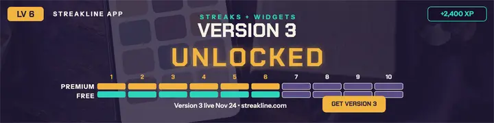 Streakline Version 3 launch track banner template