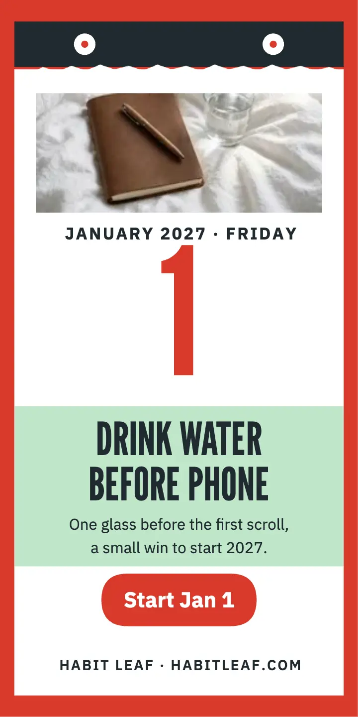 Habit Leaf New Year habit ad template