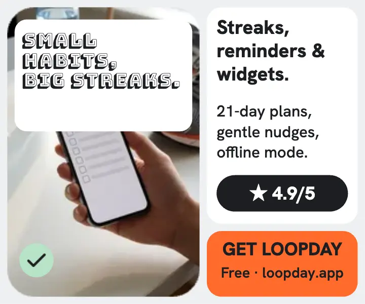 Loopday habit tracker launch ad template