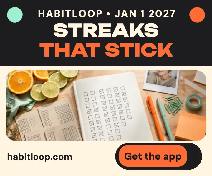 Habitloop streaks app launch ad template
