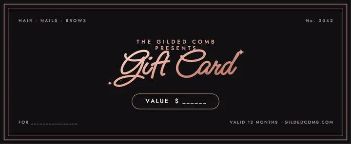 Rose gold salon gift card template