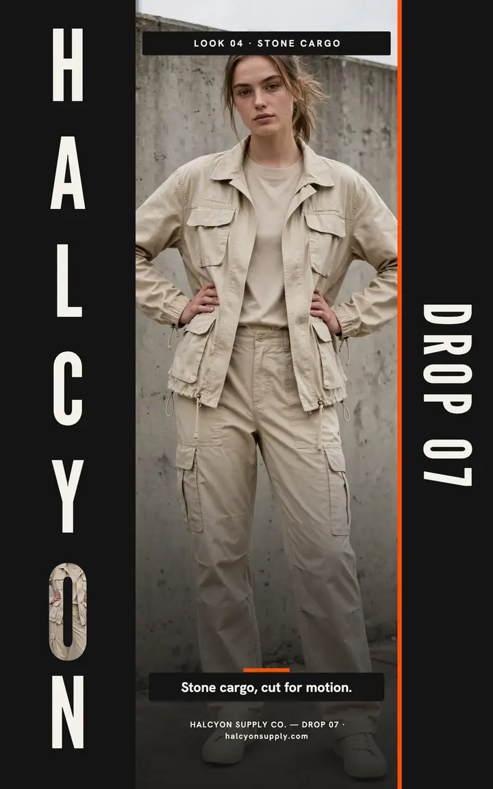 Halcyon Supply Drop 07 pillar lookbook cover template