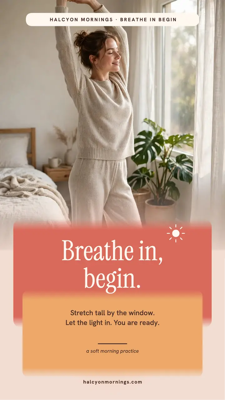 Halcyon Mornings breathe affirmation story template
