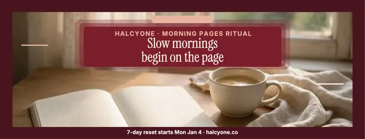 Halcyone morning pages ritual cover template