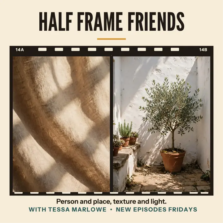 Half Frame Friends film podcast cover template