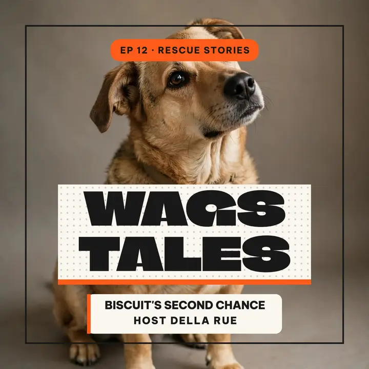 Wags and Tales rescue dog podcast cover template