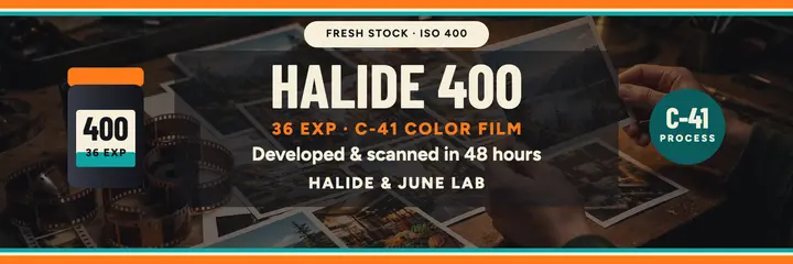 Halide and June film lab header template
