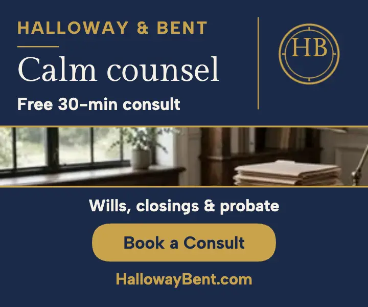 Halloway and Bent calm consult ad template