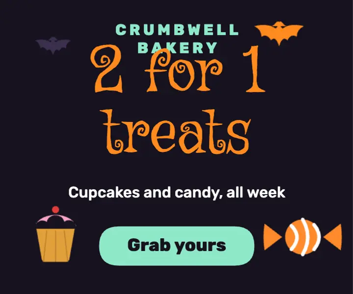 Halloween bakery 2 for 1 template
