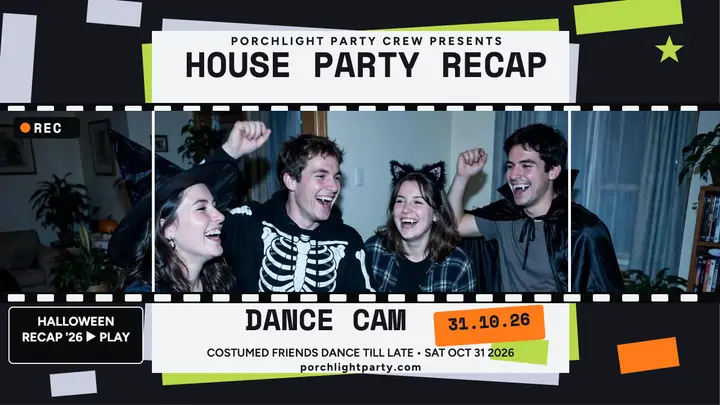 Porchlight Halloween party recap thumbnail template