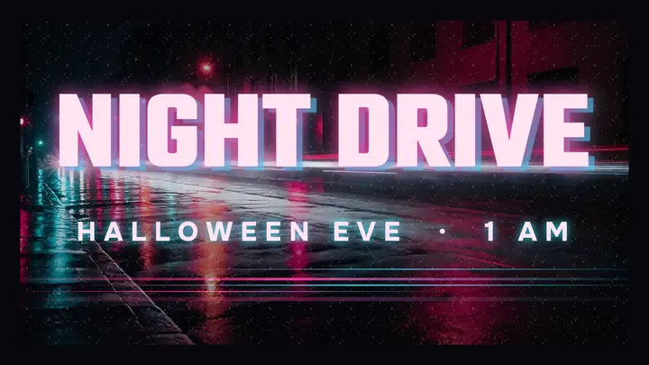 Roadflare halloween eve night drive thumbnail template