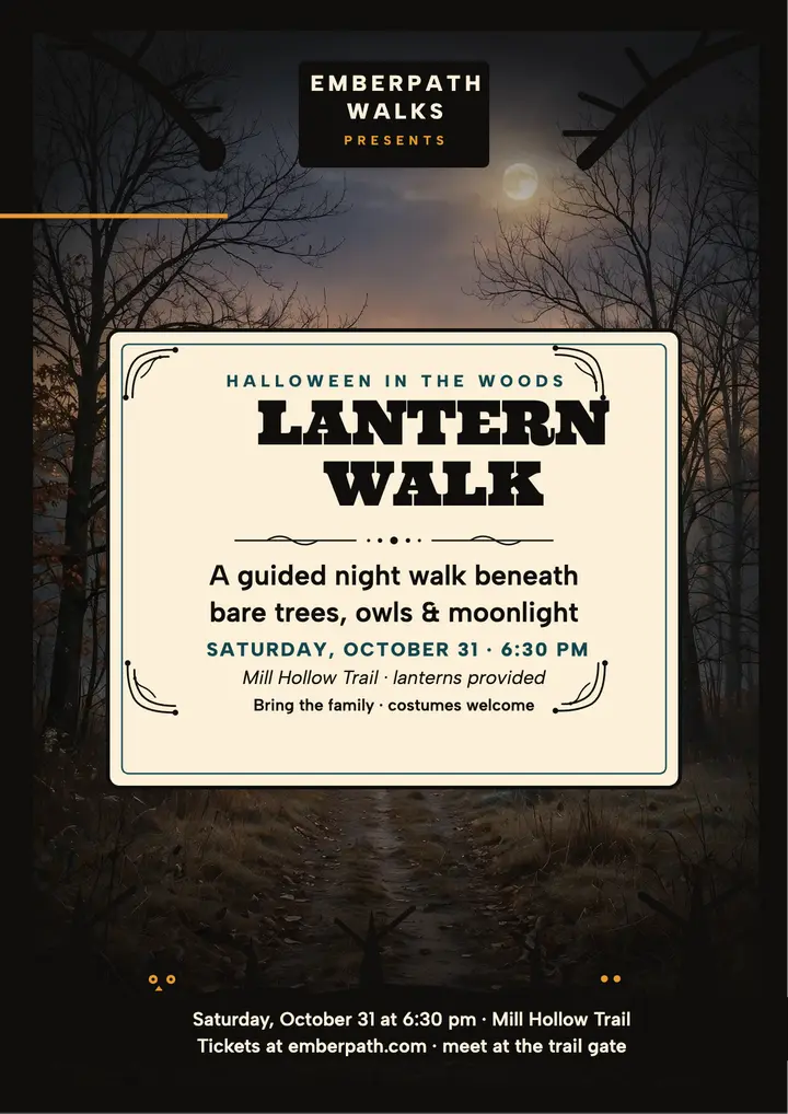Emberpath lantern walk flyer template