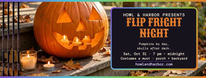 Howl and Harbor flip fright night cover template