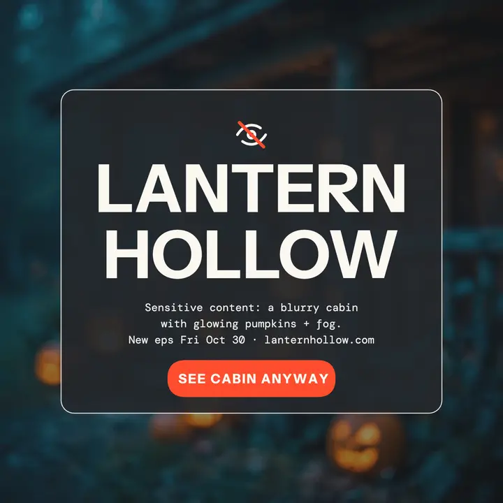 Lantern Hollow Halloween mystery podcast cover template