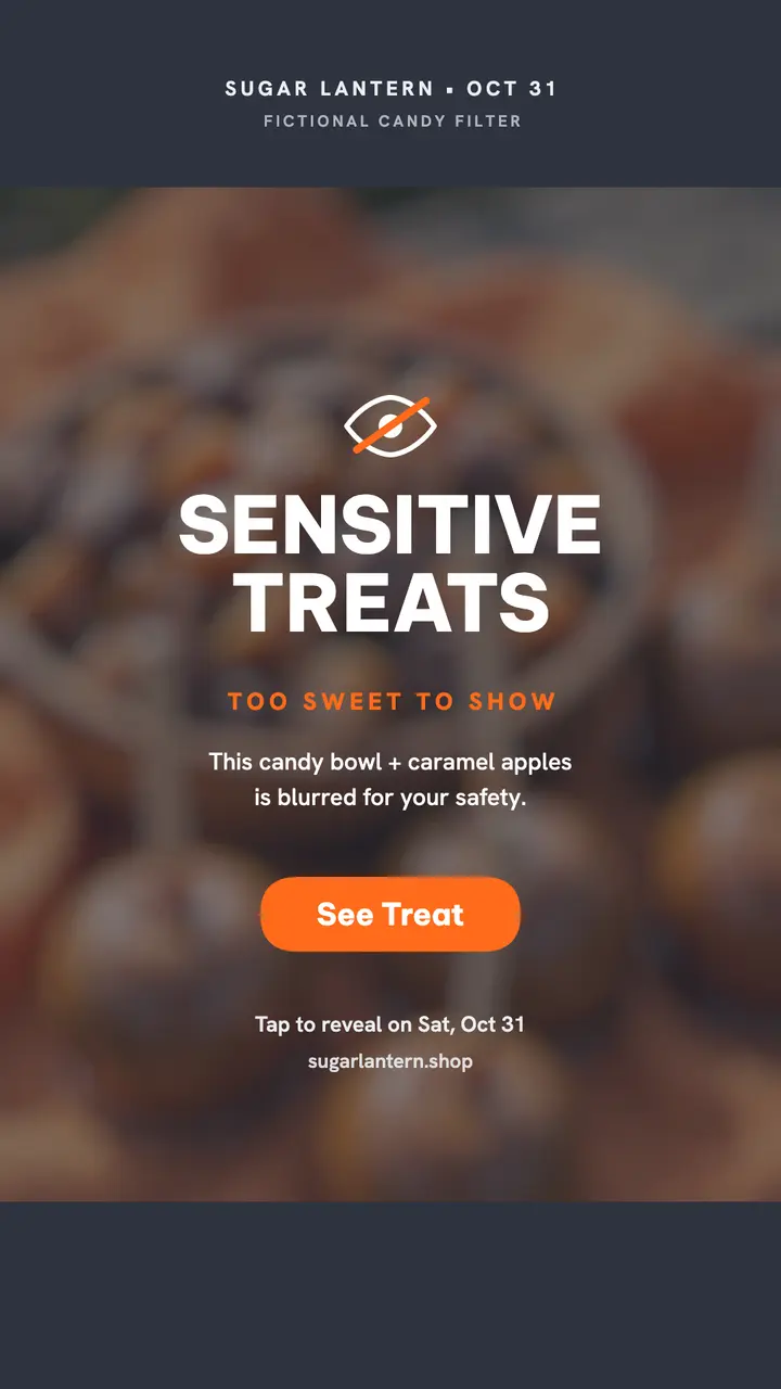 Sugar Lantern Halloween treat warning story template