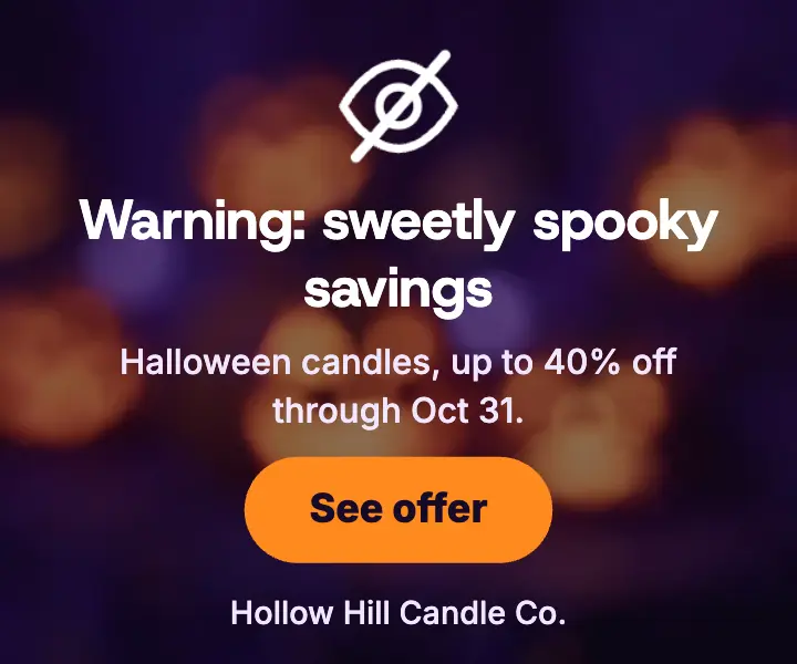 Halloween warning tease ad template