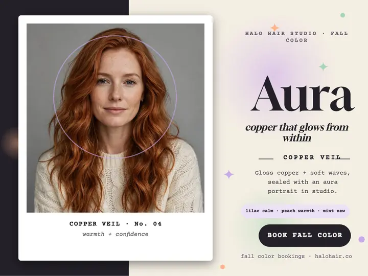 Halo Hair Studio aura color slide template