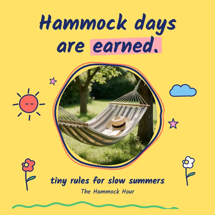 Hammock days are earned quote post template