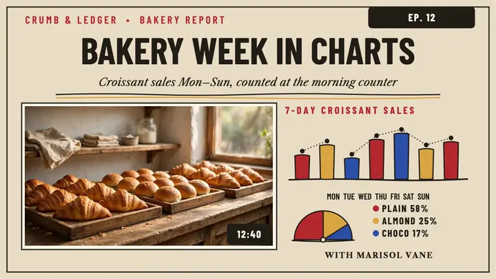 Bakery week in charts thumbnail template