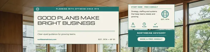 Northbeam Advisory handbook banner: consulting banner template
