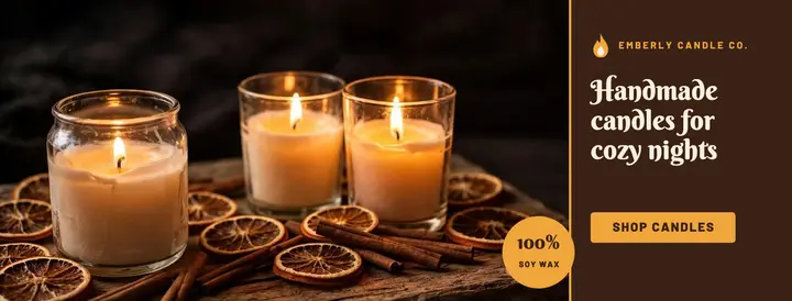 Handmade candles cover template