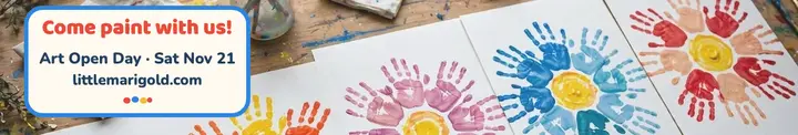 Little Marigold art open day cover: preschool open day cover template