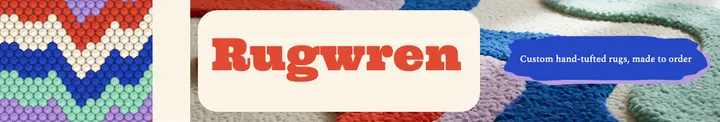 Rugwren hand-tufted rugs LinkedIn cover template