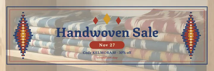 Kelmora Looms handwoven Black Friday sale header template